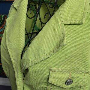 Aeropostale ~ SZ  L ~ Lime Green, Corduroy Jacket ~ Excellent Condition
